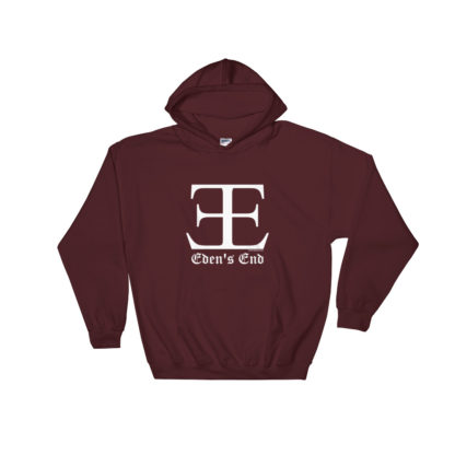 Eden's End White Logo Unisex Heavy Blend Pullover Hoodie - Image 5