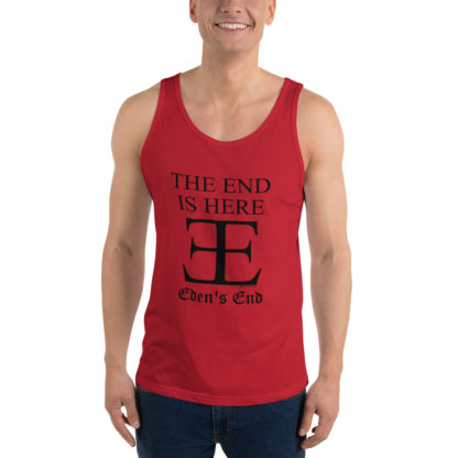 Eden's End 'The End Is Here' (Black print) Unisex Tank Top - Image 7