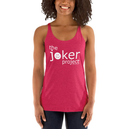 The Joker Project Logo (white print) Women's Racerback Tank