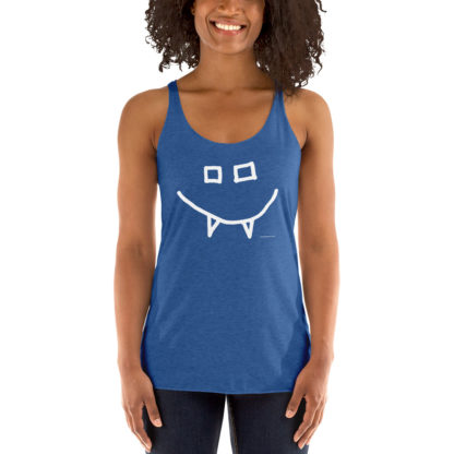 The Joker Project Face Logo (white print) Women's Racerback Tank