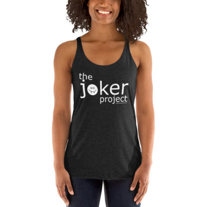 The Joker Project Logo (white print) Women's Racerback Tank - Image 2