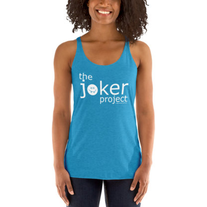 The Joker Project Logo (white print) Women's Racerback Tank - Image 11