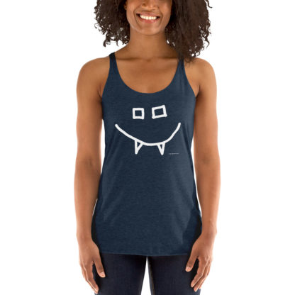 The Joker Project Face Logo (white print) Women's Racerback Tank - Image 5