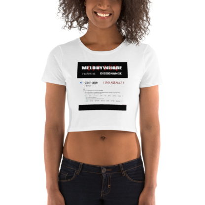 melodywhore 'Damage 2nd Assault' Women’s Crop T-Shirt