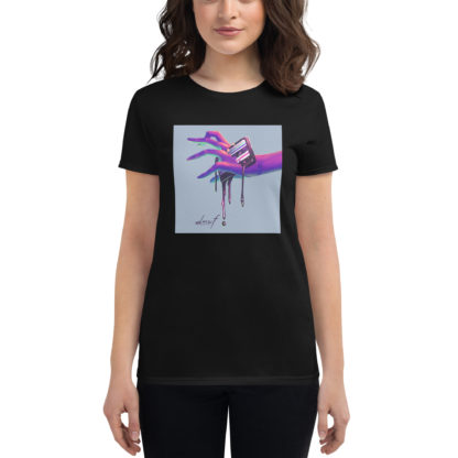 Dark Matter Will Flow Logo Women’s Short-Sleeve T-Shirt - Image 2