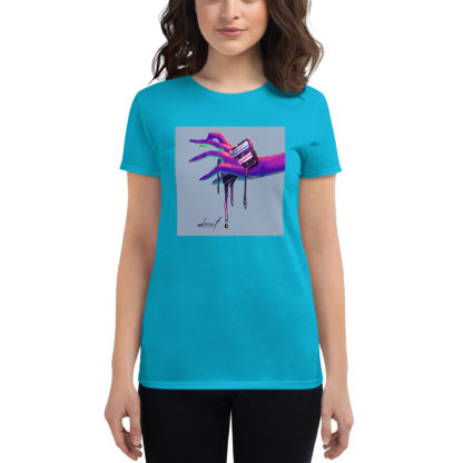 Dark Matter Will Flow Logo Women’s Short-Sleeve T-Shirt - Image 7