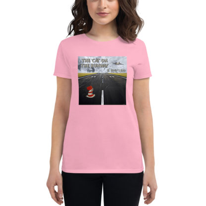 Eden's End 'The Cat On The Runway' Women's Short-Sleeve T-Shirt - Image 8