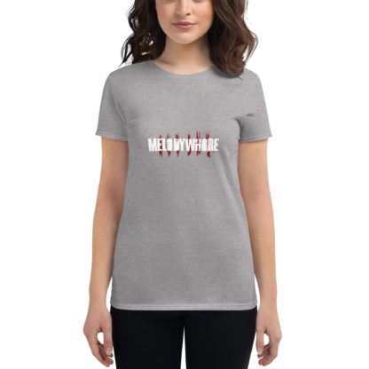 melodywhore 2021 Logo (white print) Women's Short-Sleeve T-Shirt - Image 4