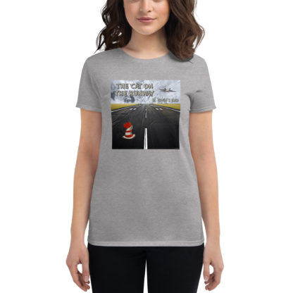 Eden's End 'The Cat On The Runway' Women's Short-Sleeve T-Shirt - Image 7