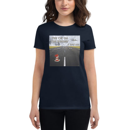 Eden's End 'The Cat On The Runway' Women's Short-Sleeve T-Shirt - Image 3