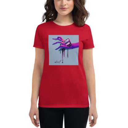 Dark Matter Will Flow Logo Women’s Short-Sleeve T-Shirt - Image 5