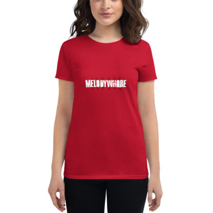melodywhore 2021 Logo (white print) Women's Short-Sleeve T-Shirt - Image 3