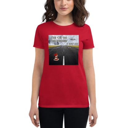 Eden's End 'The Cat On The Runway' Women's Short-Sleeve T-Shirt - Image 5