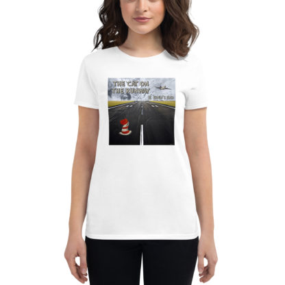 Eden's End 'The Cat On The Runway' Women's Short-Sleeve T-Shirt - Image 9