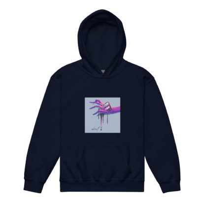 Dark Matter Will Flow Logo Youth Hoodie - Image 3